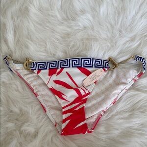 😍 Victoria’s Secret Greek Key Red and White Bikini 👙 Bottom Small